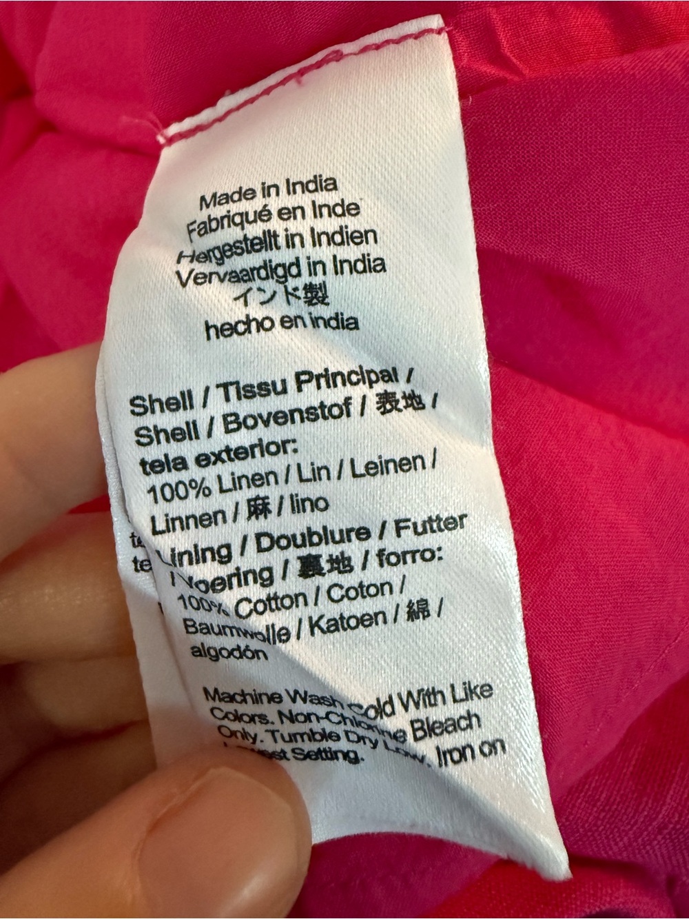 NWT J Crew Pink Fuchsia One Shoulder Linen Shift Dress With Bow Size XL Preppy - Picture 6 of 8